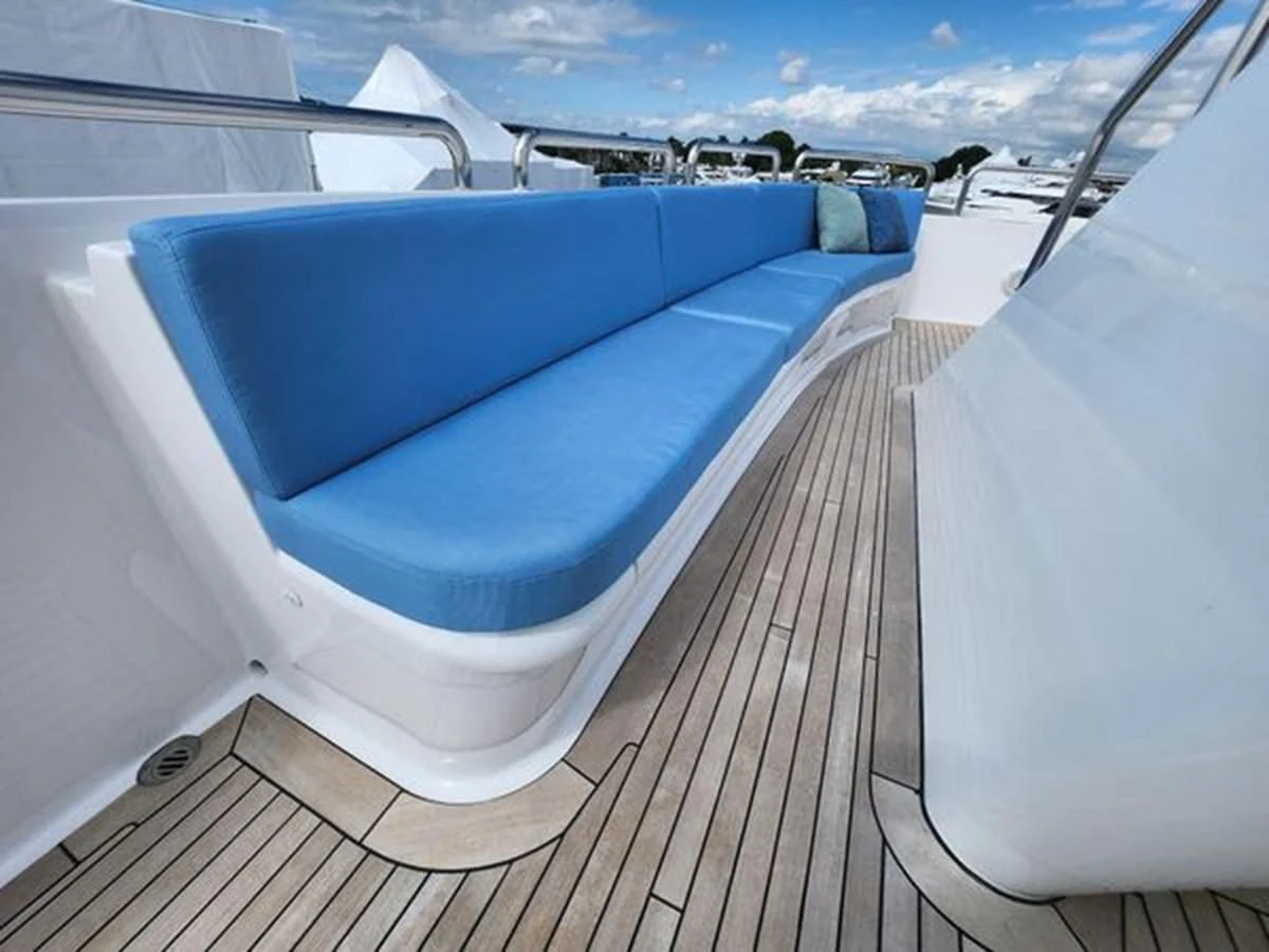 a pool on a deck aboard ISLAND HEIRESS Yacht for Charter