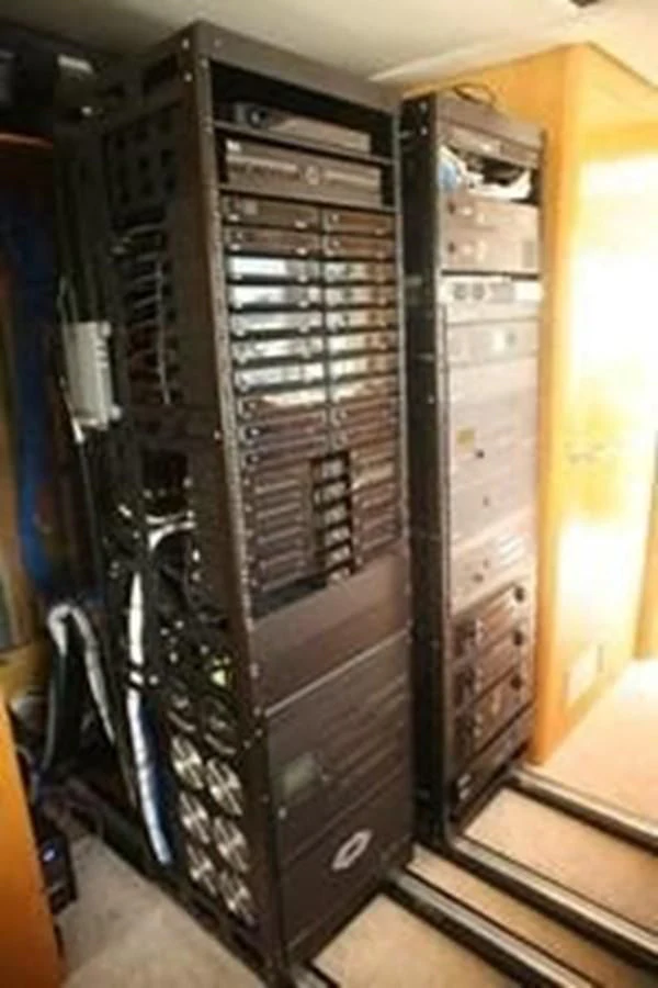 a large computer tower aboard ISLAND HEIRESS Yacht for Charter