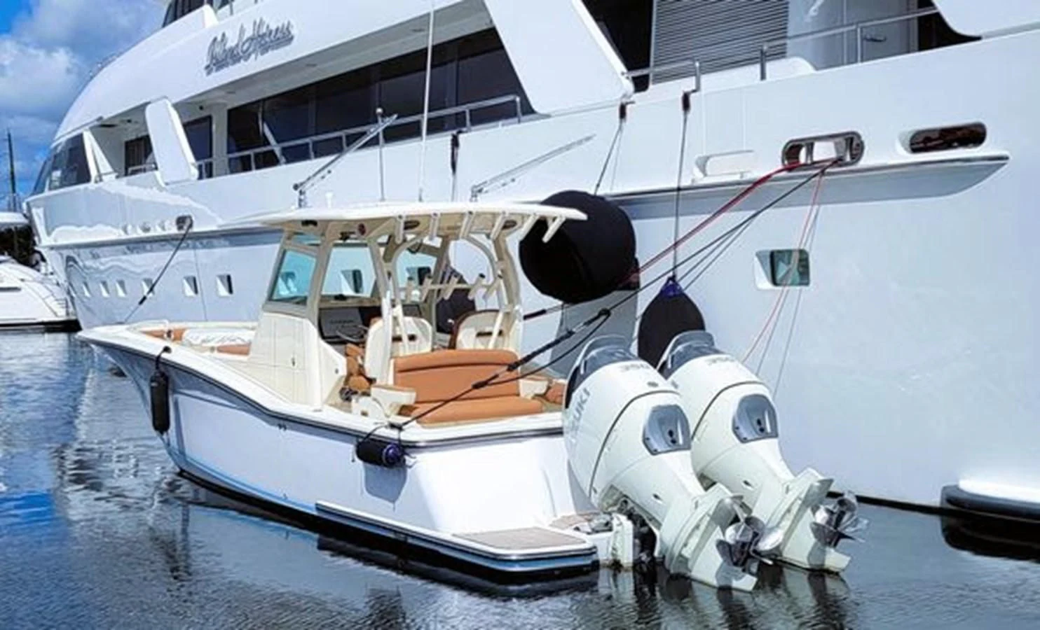 a boat on the water aboard ISLAND HEIRESS Yacht for Charter