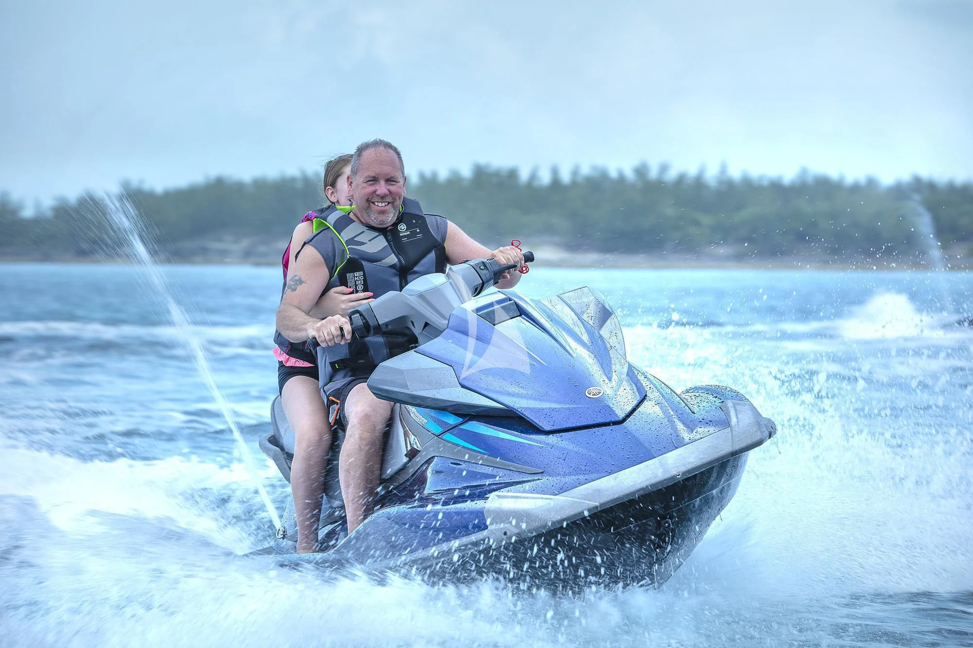 a man on a jet ski aboard ISLAND HEIRESS Yacht for Charter