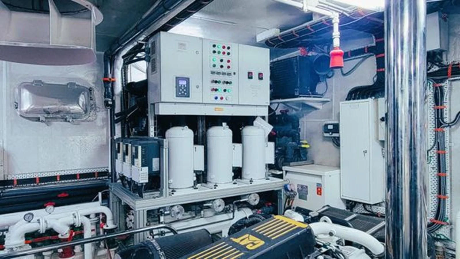 a room with machinery and equipment aboard ISLAND HEIRESS Yacht for Charter