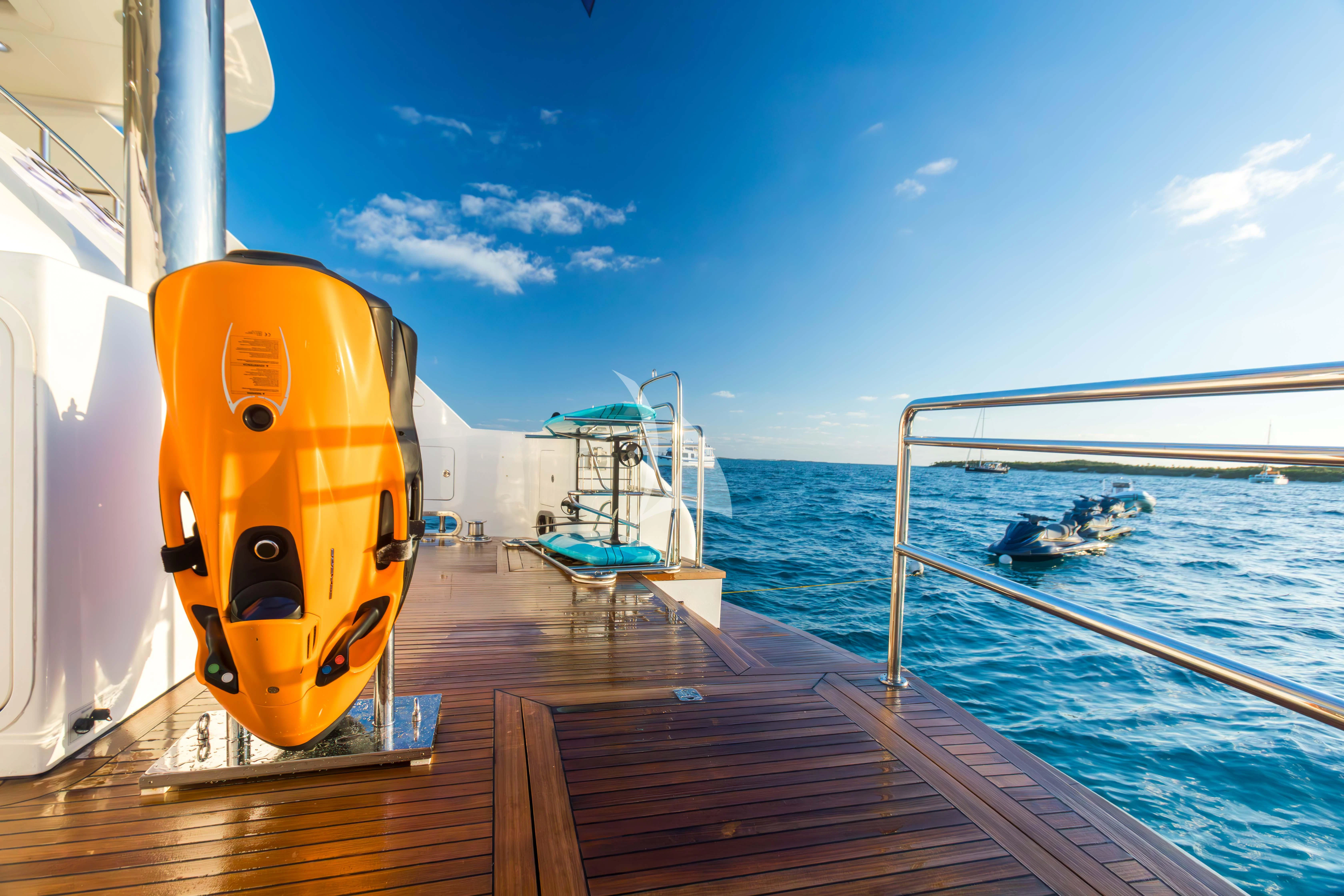 a boat on the water aboard ISLAND HEIRESS Yacht for Charter