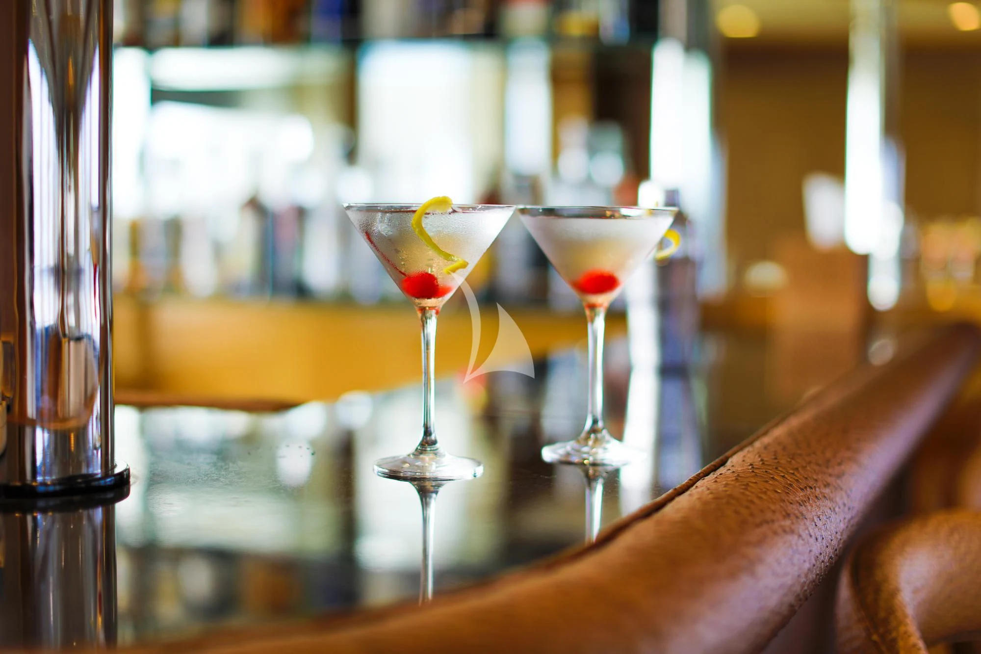 a group of wine glasses aboard ISLAND HEIRESS Yacht for Charter