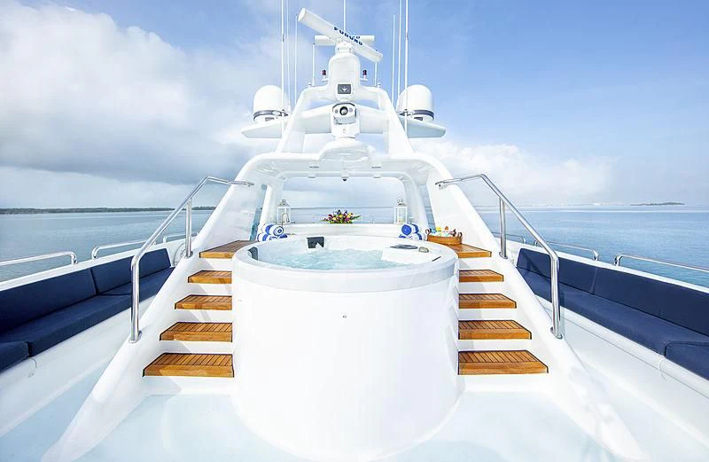 a boat on a body of water aboard ISLAND HEIRESS Yacht for Charter