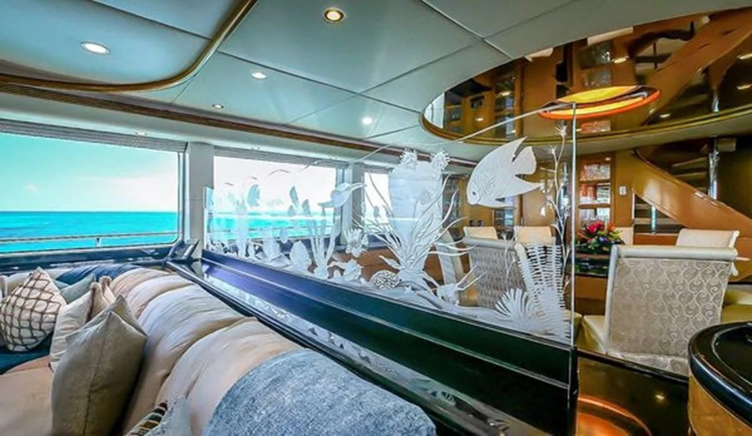 inside of a boat aboard ISLAND HEIRESS Yacht for Charter