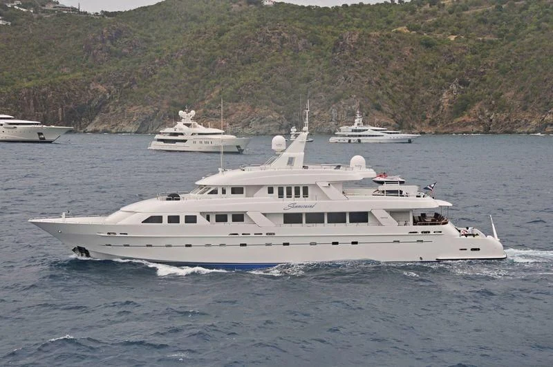 a couple of boats on the water aboard ISLAND HEIRESS Yacht for Charter