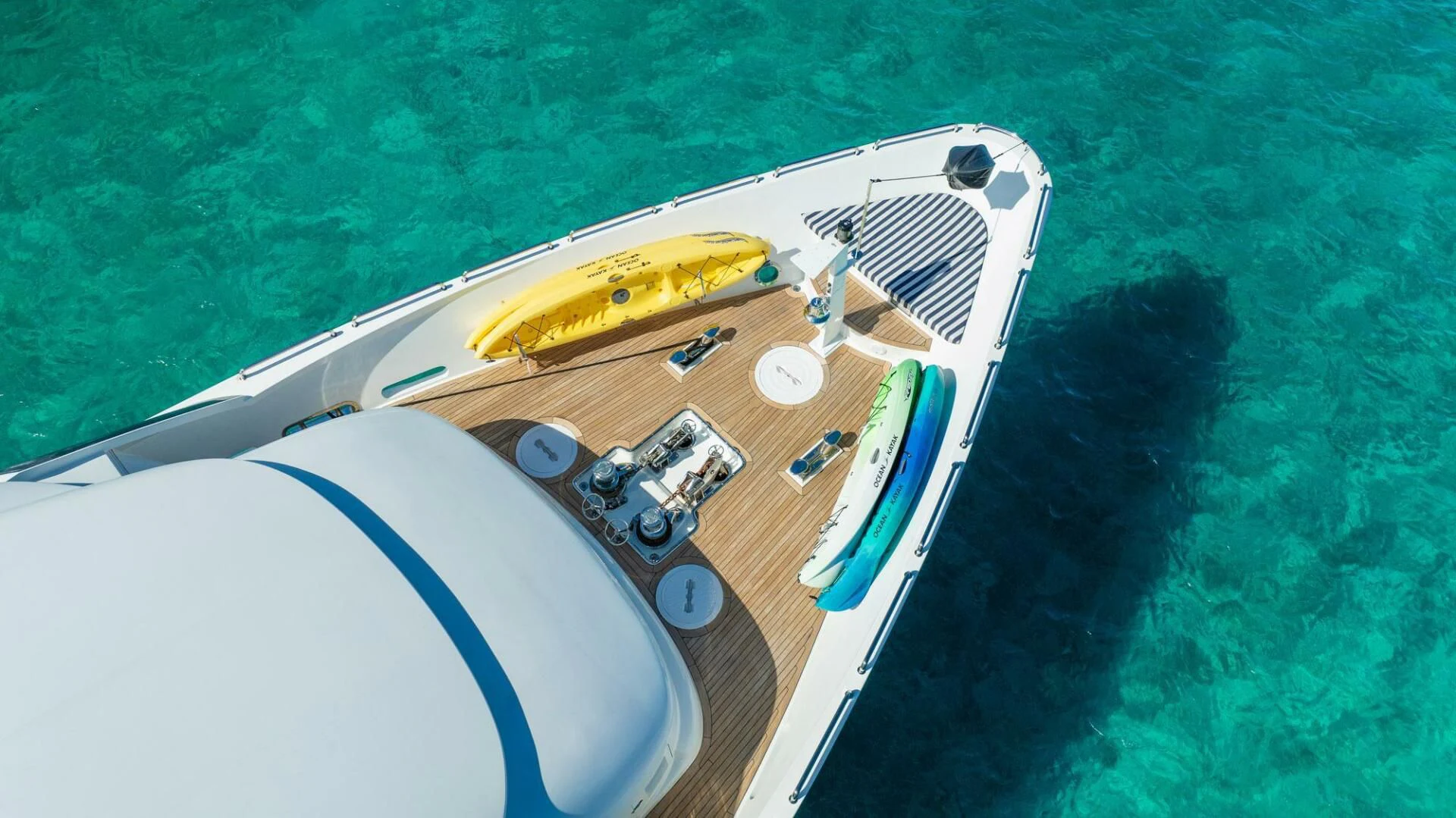 a satellite in the water aboard ISLAND HEIRESS Yacht for Charter