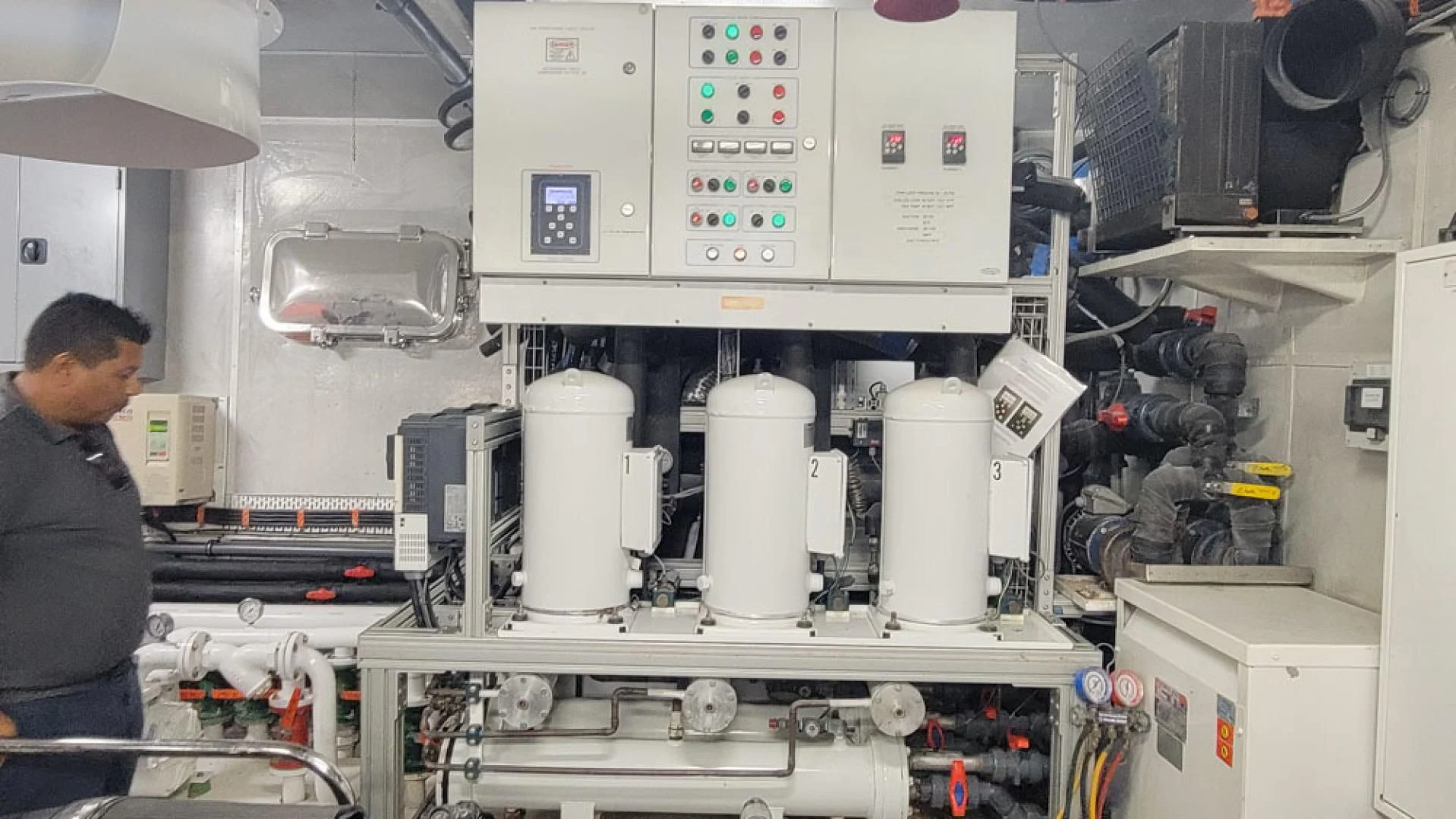 a man working in a factory aboard ISLAND HEIRESS Yacht for Charter