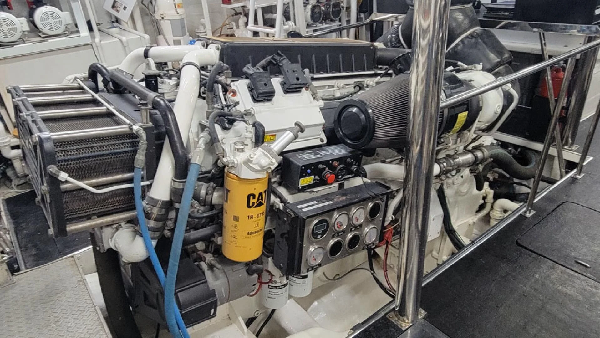 a machine with wires aboard ISLAND HEIRESS Yacht for Charter