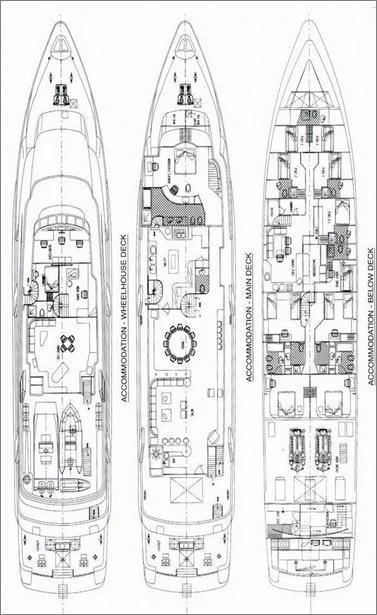 diagram aboard ISLAND HEIRESS Yacht for Charter