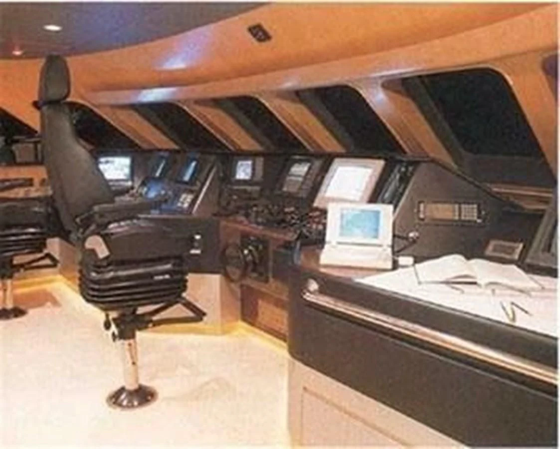 a machine with a laptop on the top aboard ISLAND HEIRESS Yacht for Charter