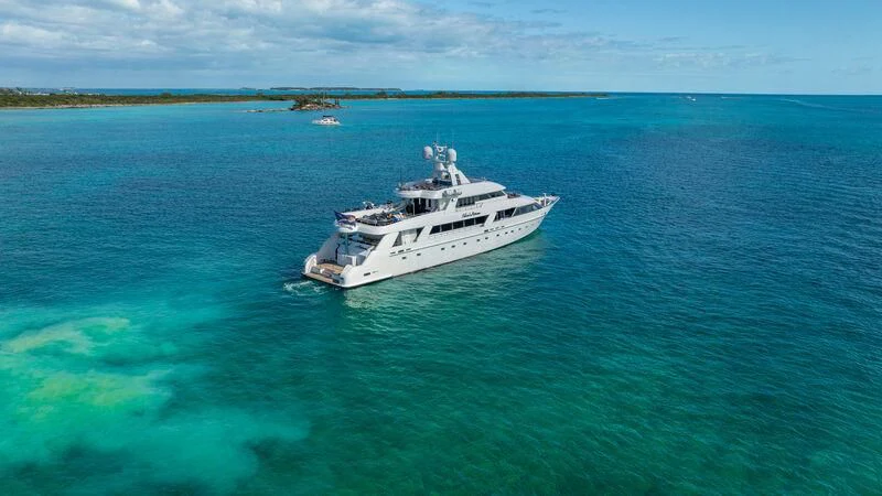 a boat in the water aboard ISLAND HEIRESS Yacht for Charter