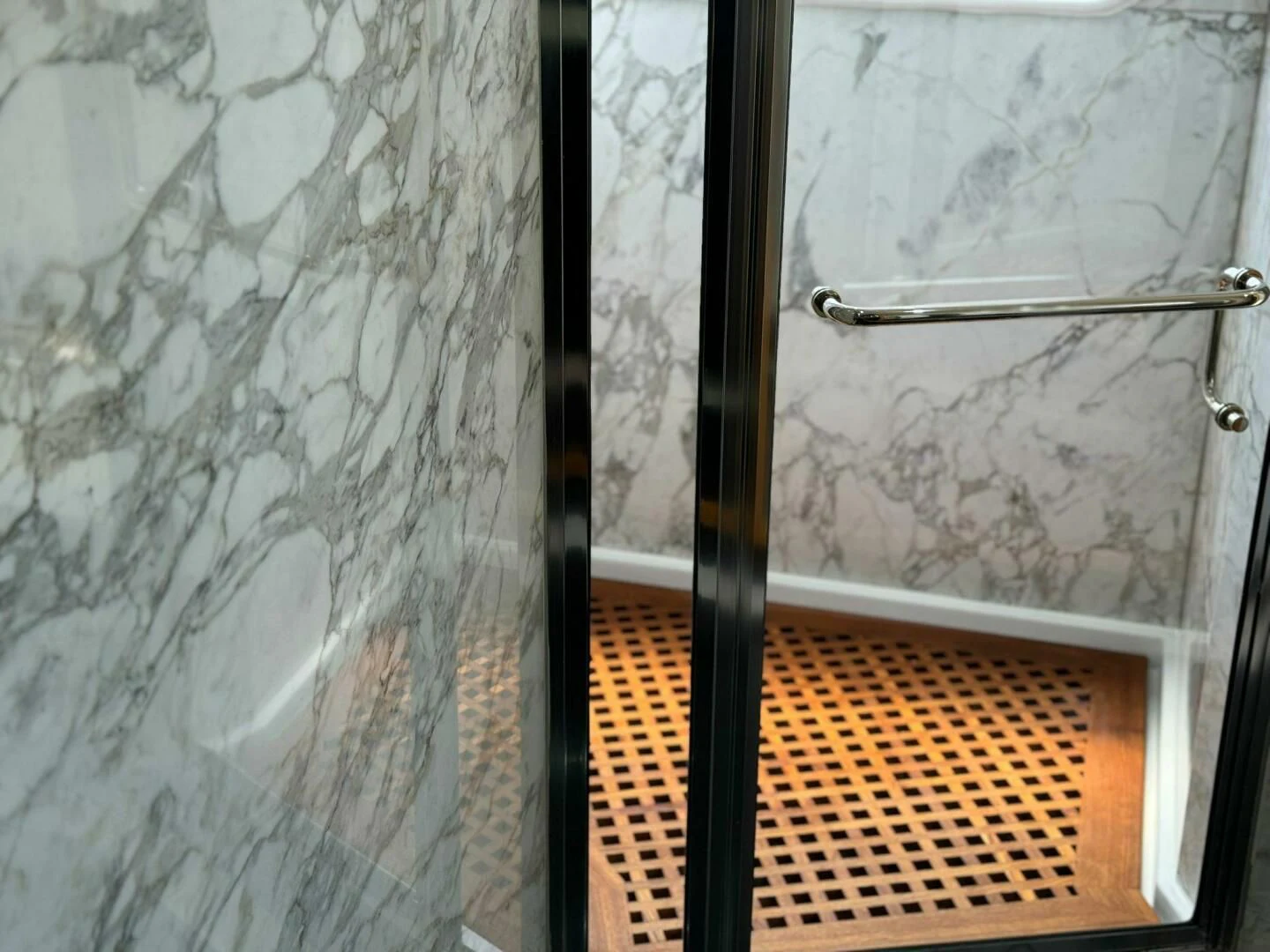 a window with a grid aboard ISLAND HEIRESS Yacht for Charter