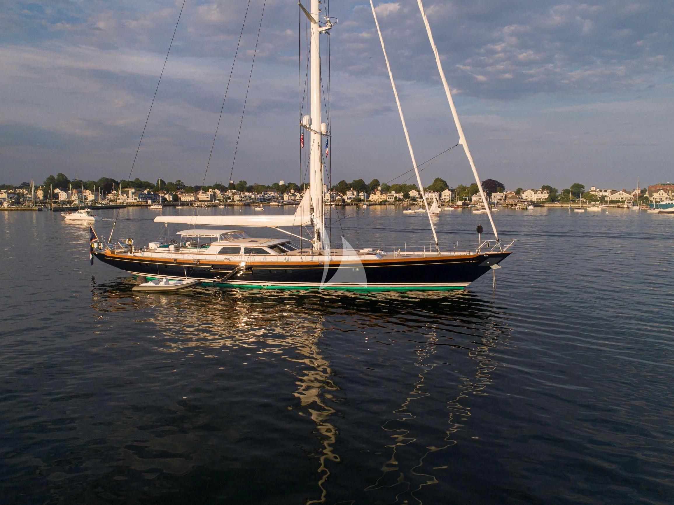a sailboat on the water aboard WHISPER Yacht for Sale