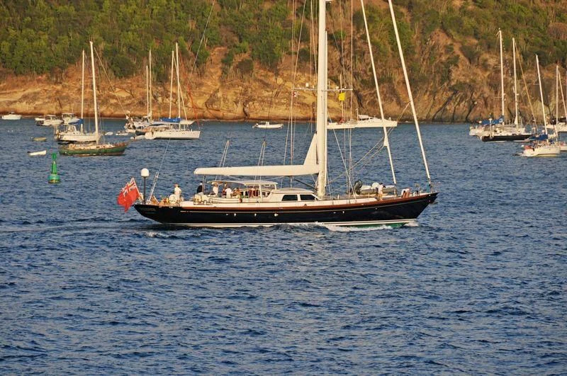 a boat sailing on the water aboard WHISPER Yacht for Sale