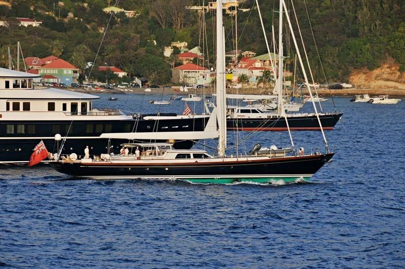 a boat in the water aboard WHISPER Yacht for Sale