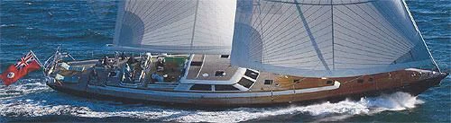 a boat with people on it aboard WHISPER Yacht for Sale