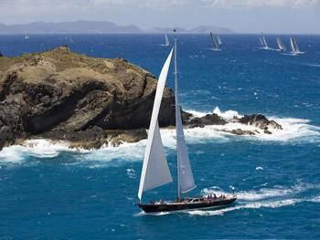 a sailboat on the water aboard WHISPER Yacht for Sale