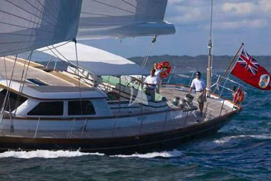 a boat with people on it aboard WHISPER Yacht for Sale