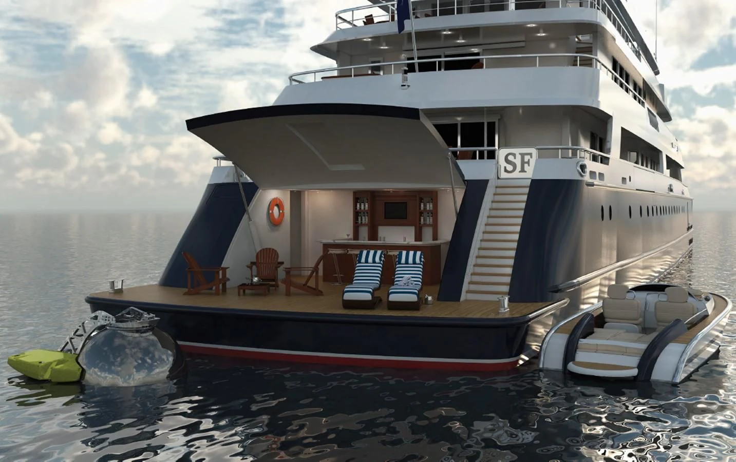 a boat on the water aboard SIMON FRASER Yacht for Sale