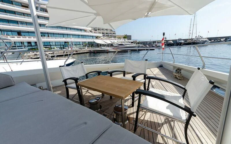 a boat on the water aboard NEW VOGUE Yacht for Sale