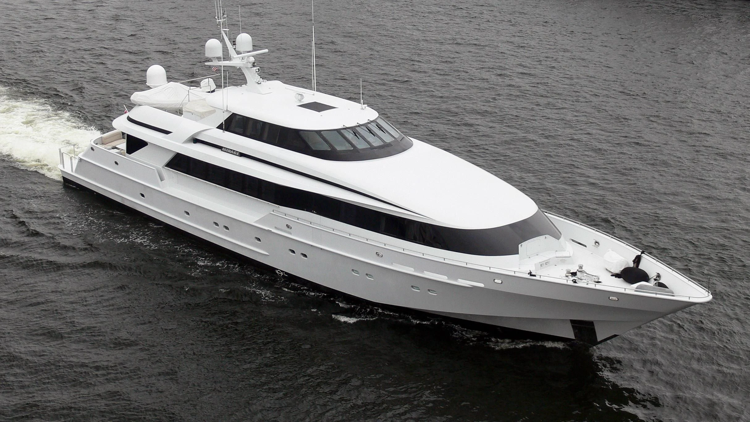 a boat on the water aboard MIRAGE Yacht for Sale