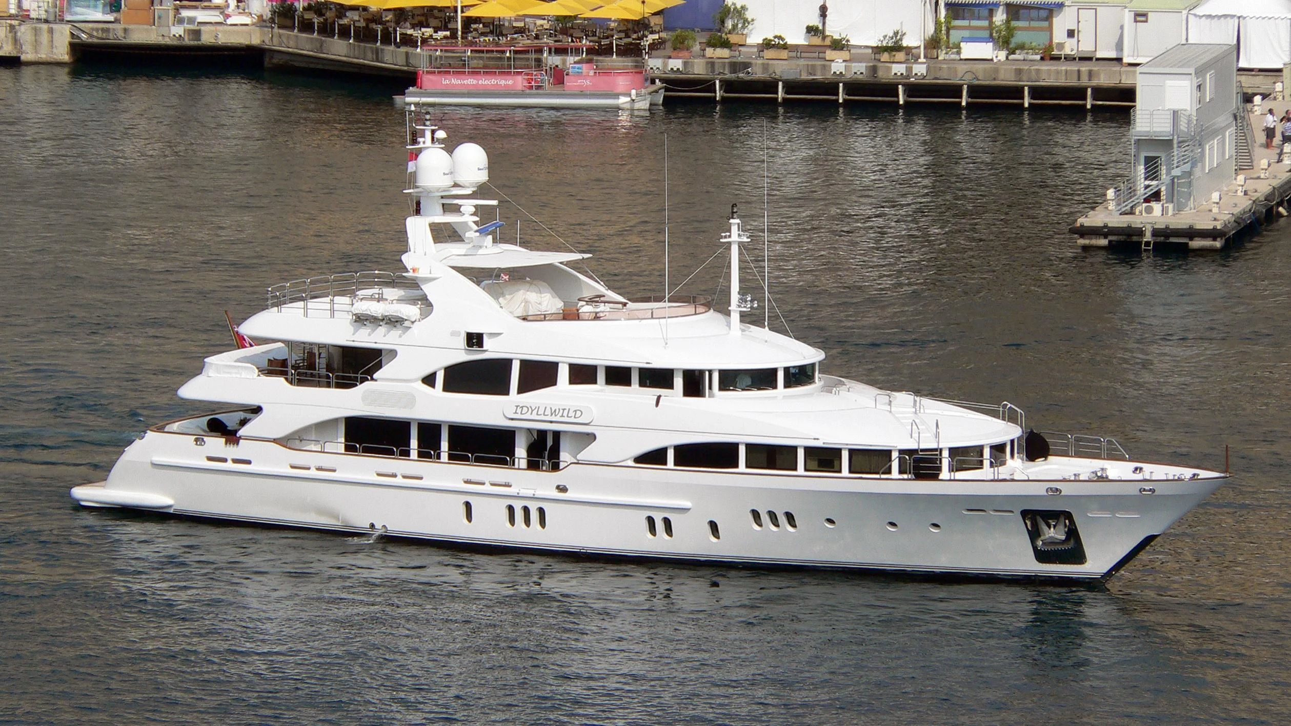 a large white yacht aboard SEASCAPE V Yacht for Sale