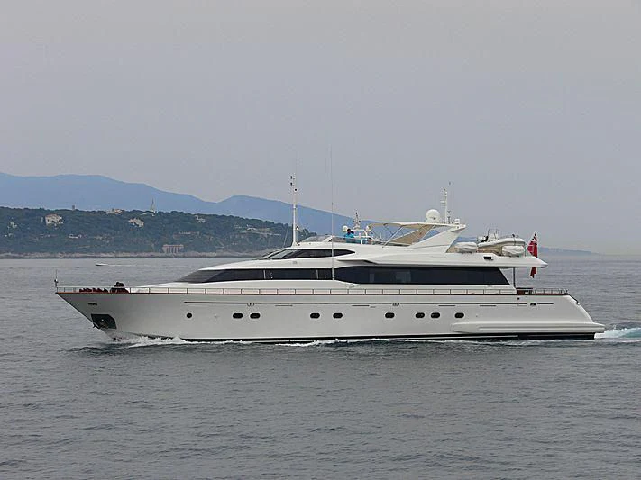 a white yacht in the water aboard GREAT HOPE Yacht for Sale