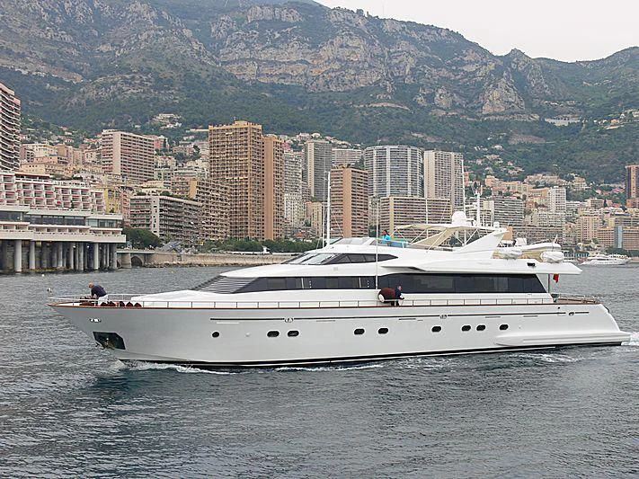 a white yacht in the water aboard GREAT HOPE Yacht for Sale