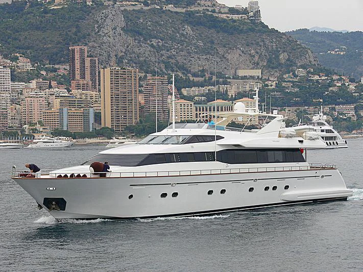 a white yacht in the water aboard GREAT HOPE Yacht for Sale