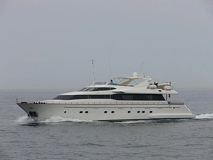 a white yacht in the water aboard GREAT HOPE Yacht for Sale