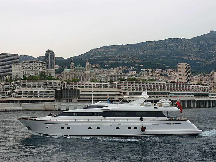 a white boat in the water aboard GREAT HOPE Yacht for Sale