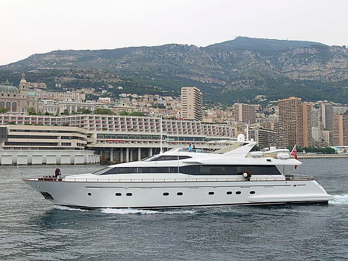 a white yacht in the water aboard GREAT HOPE Yacht for Sale