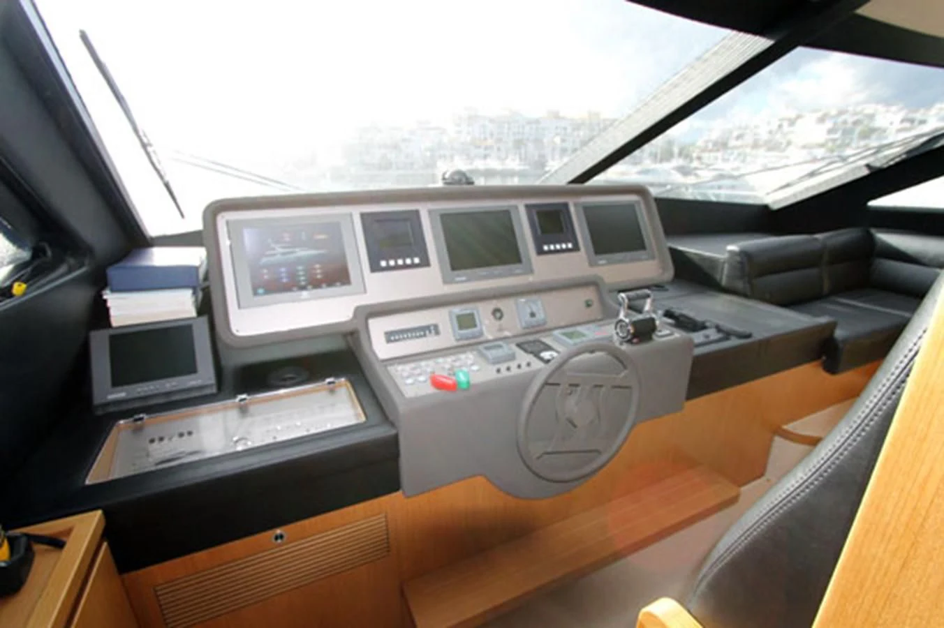 a vehicle with a screen and buttons aboard ARGO Yacht for Sale