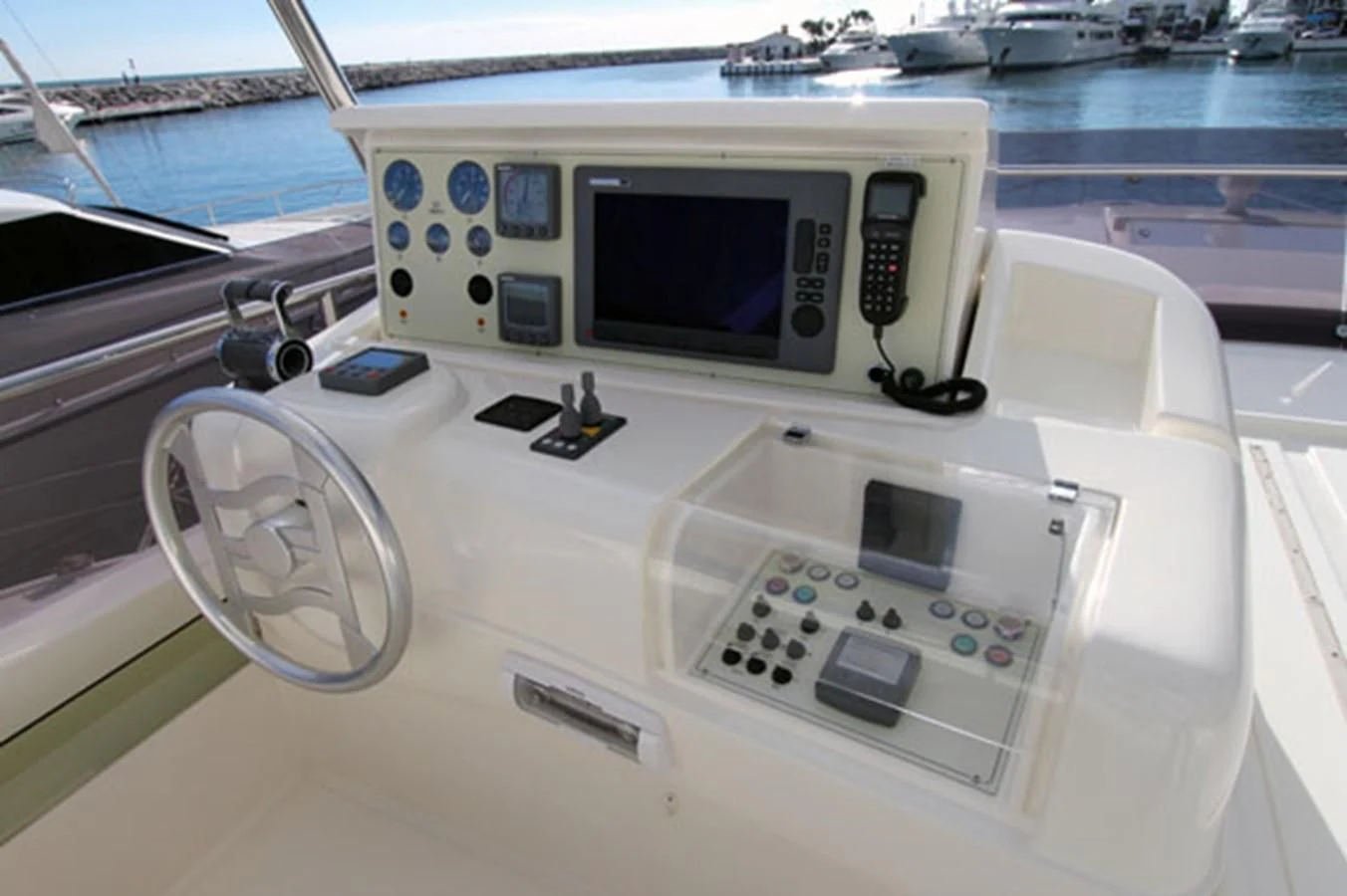 a white machine on a boat aboard ARGO Yacht for Sale