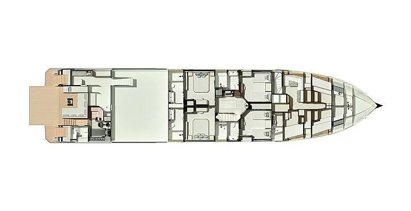 a building with a lot of windows aboard MÖBIUS Yacht for Sale