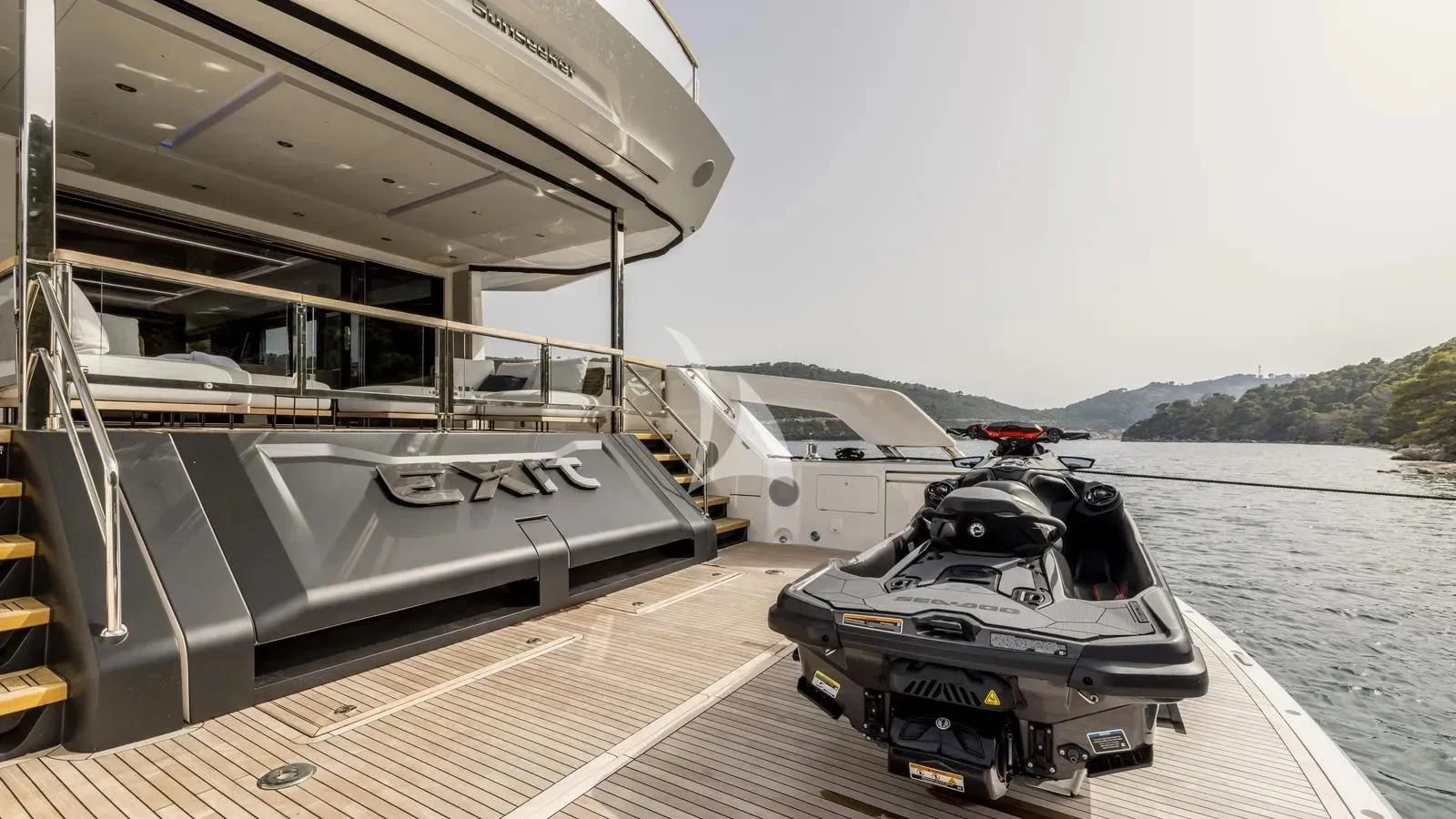 a boat on a boat aboard EXIT Yacht for Sale