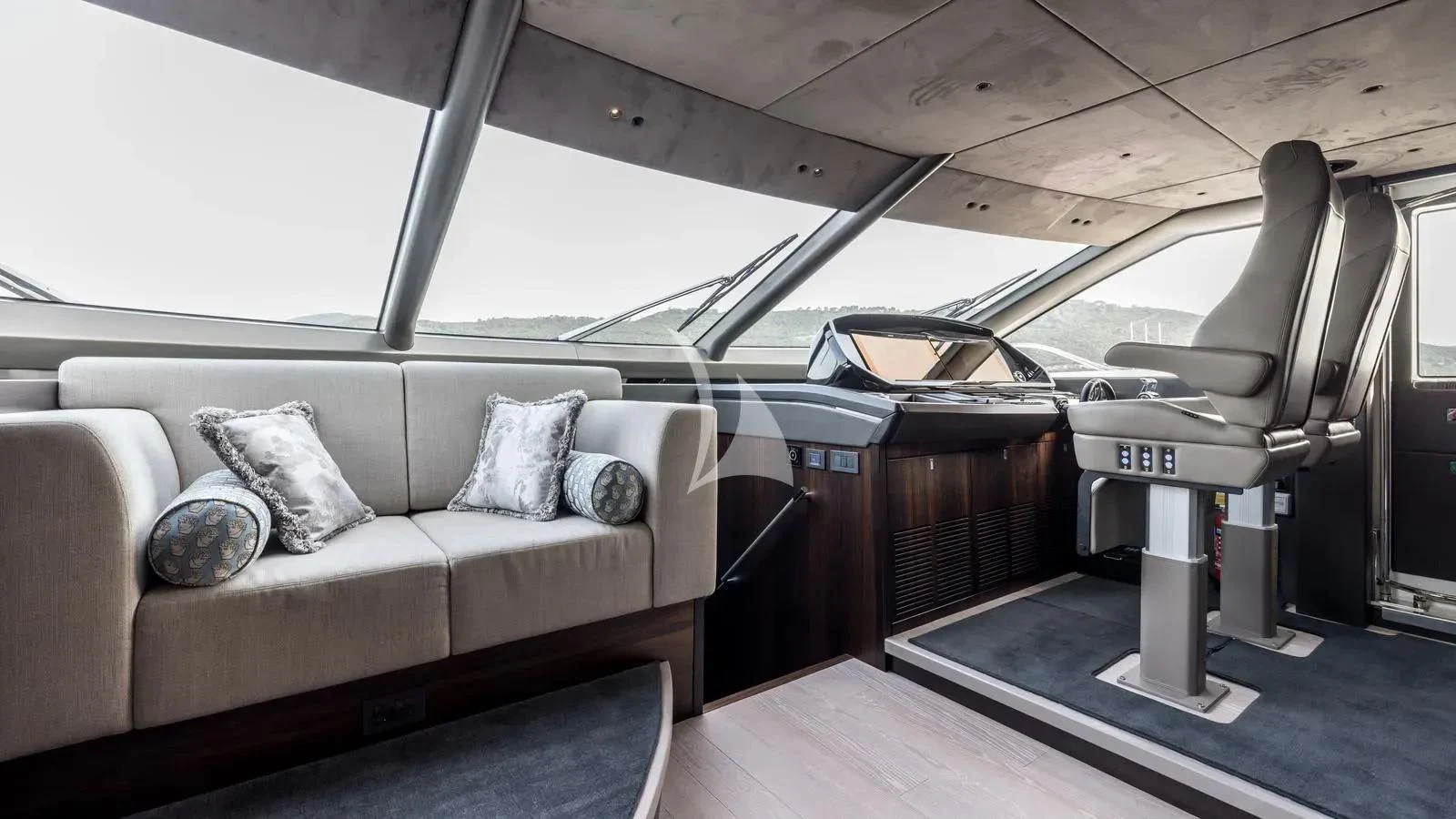 inside of a car aboard EXIT Yacht for Sale