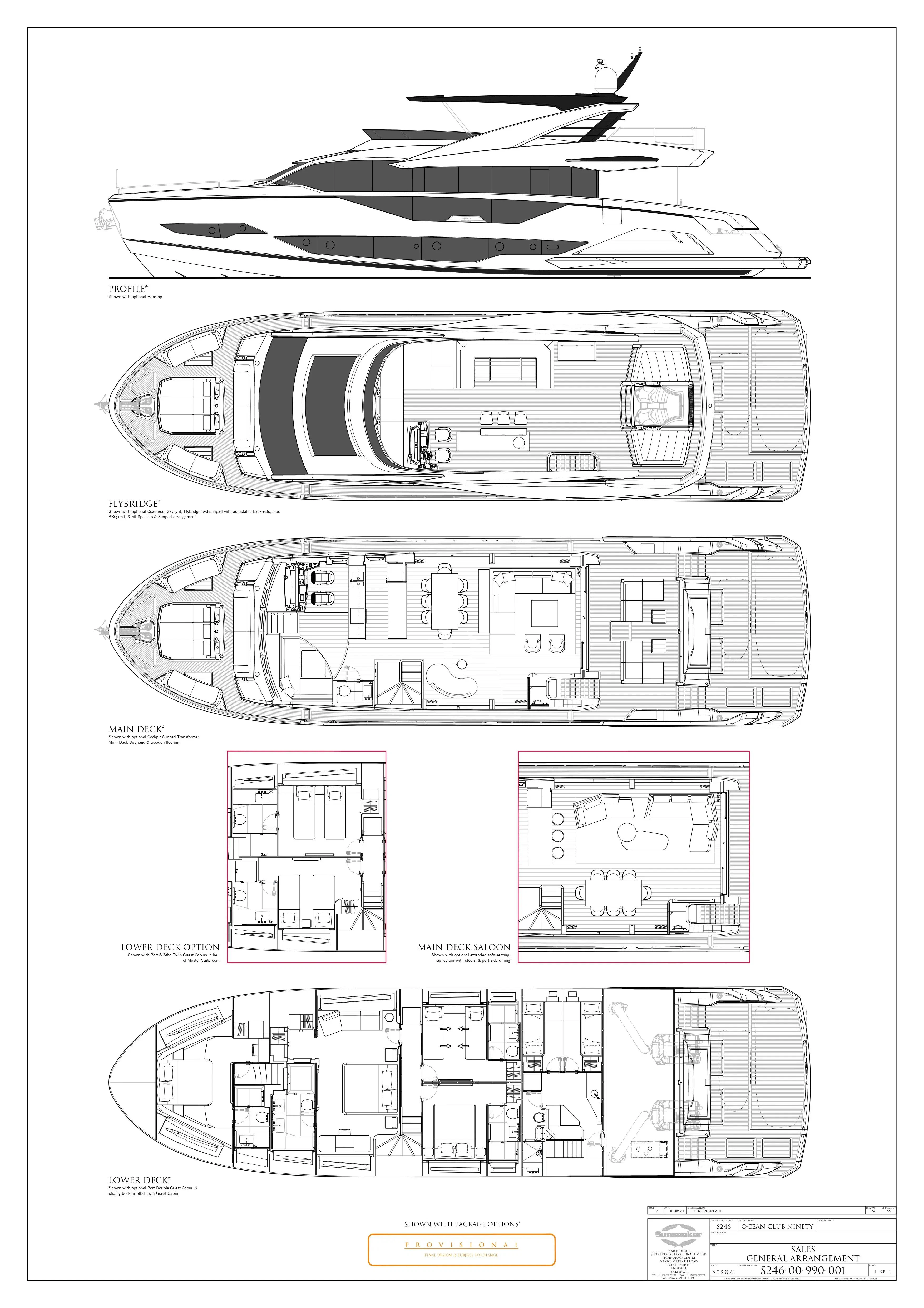 diagram aboard EXIT Yacht for Sale