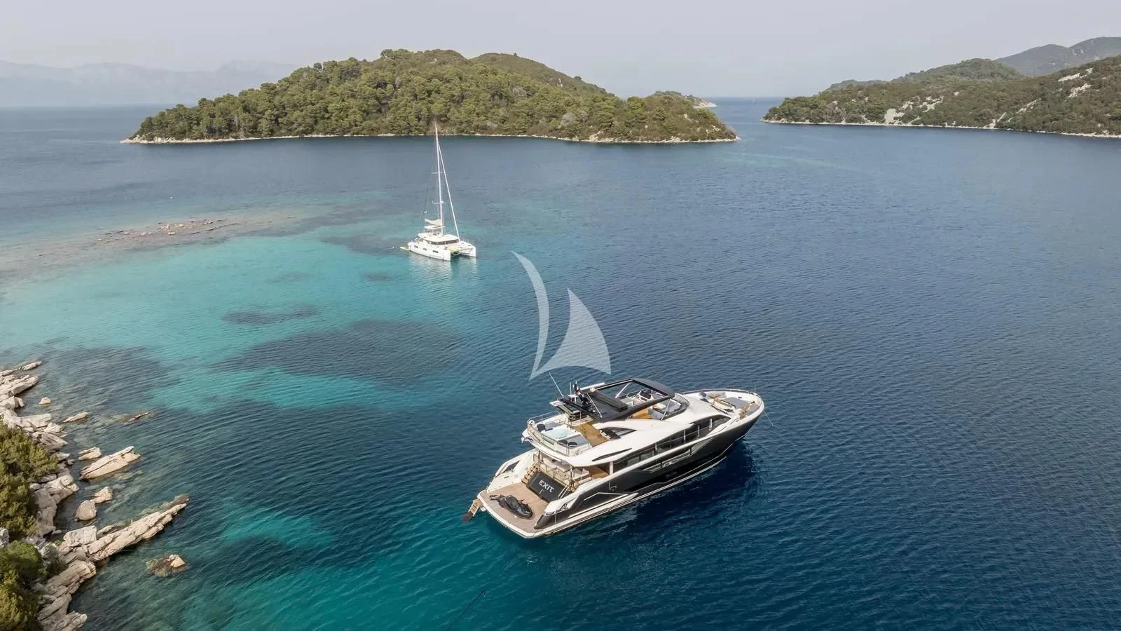 a boat on the water aboard EXIT Yacht for Sale