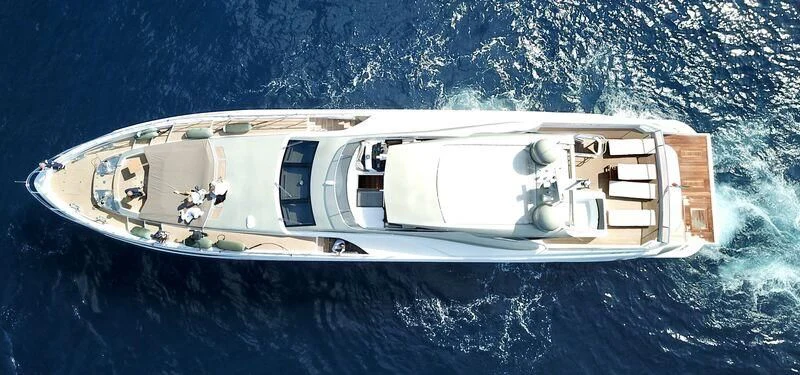 a space ship in the water aboard MELT Yacht for Sale