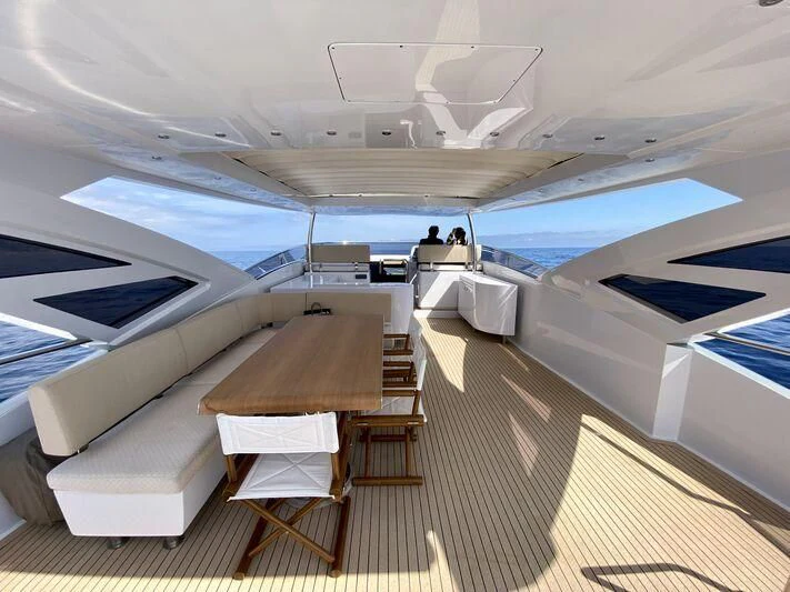 inside of an airplane aboard MELT Yacht for Sale