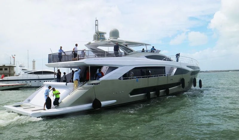a group of people on a boat aboard MELT Yacht for Sale