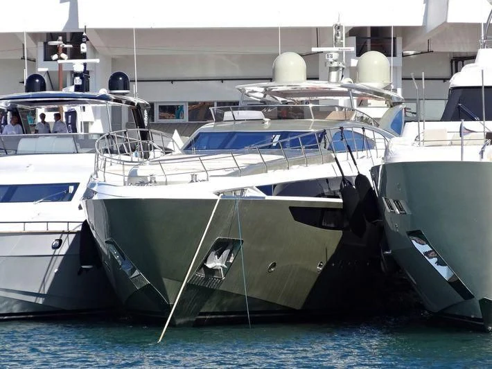 a group of boats in a large room aboard MELT Yacht for Sale