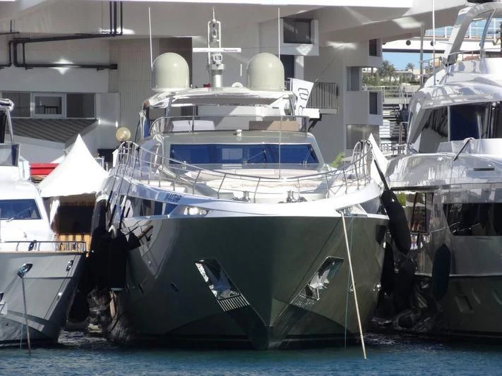 a group of boats in a large room aboard MELT Yacht for Sale