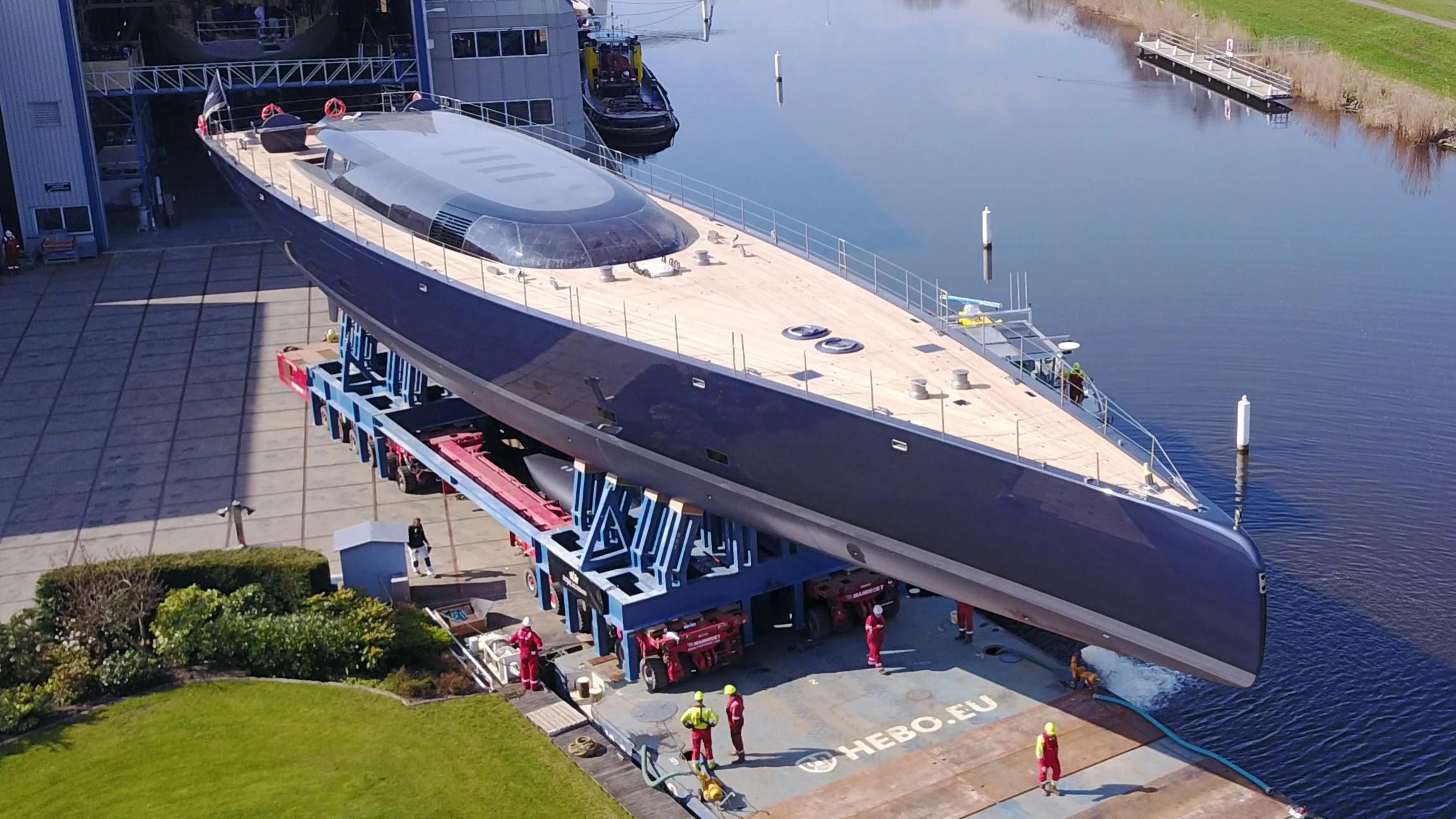 a large ship docked aboard NGONI Yacht for Sale