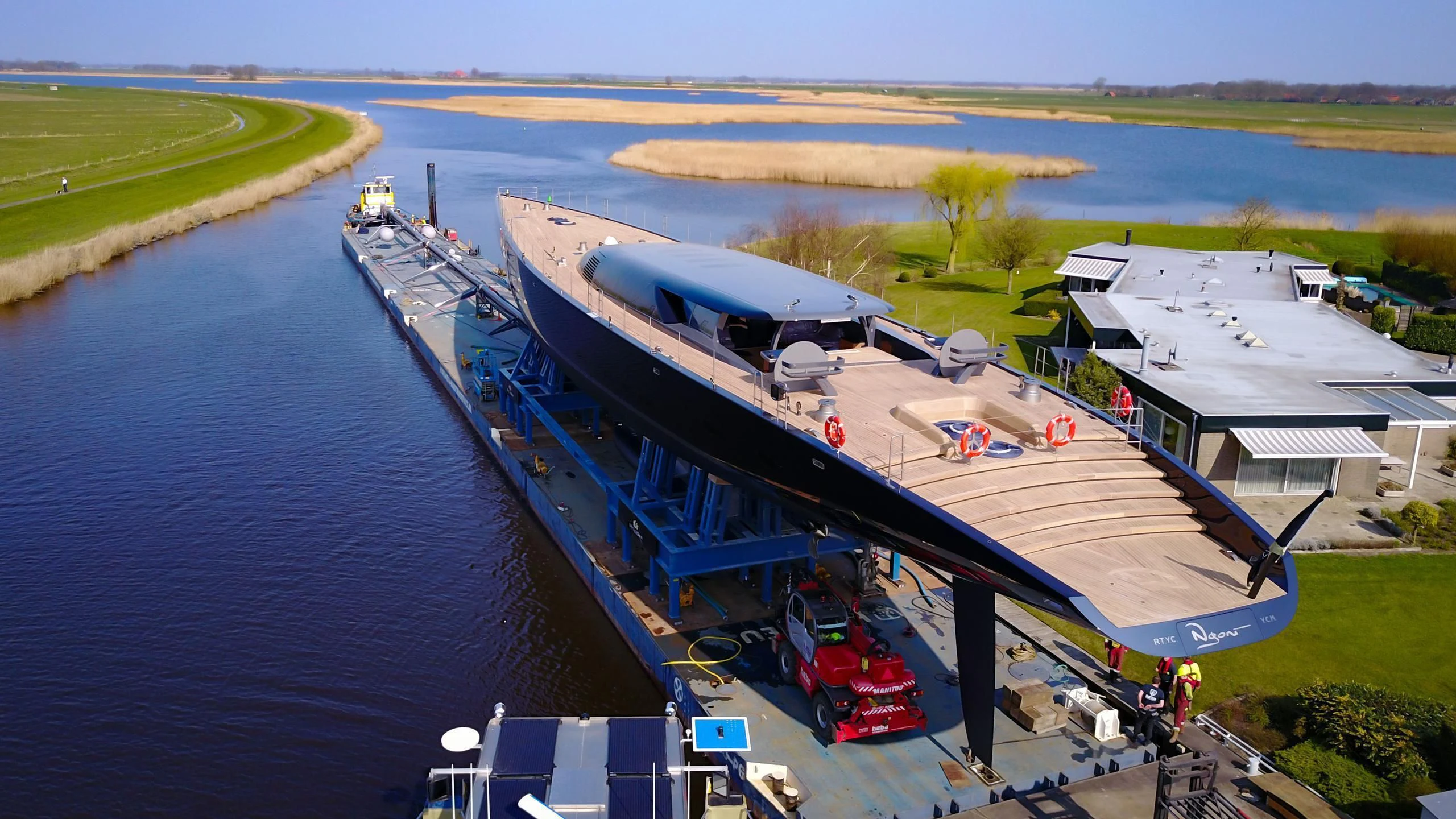a high angle view of a port aboard NGONI Yacht for Sale