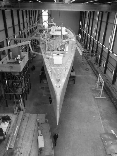 a large metal object in a factory aboard NGONI Yacht for Sale