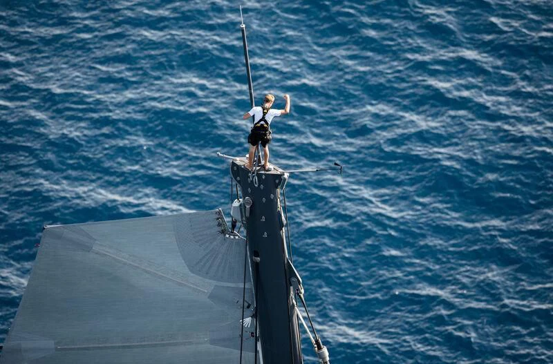 a person on a boat aboard NGONI Yacht for Sale