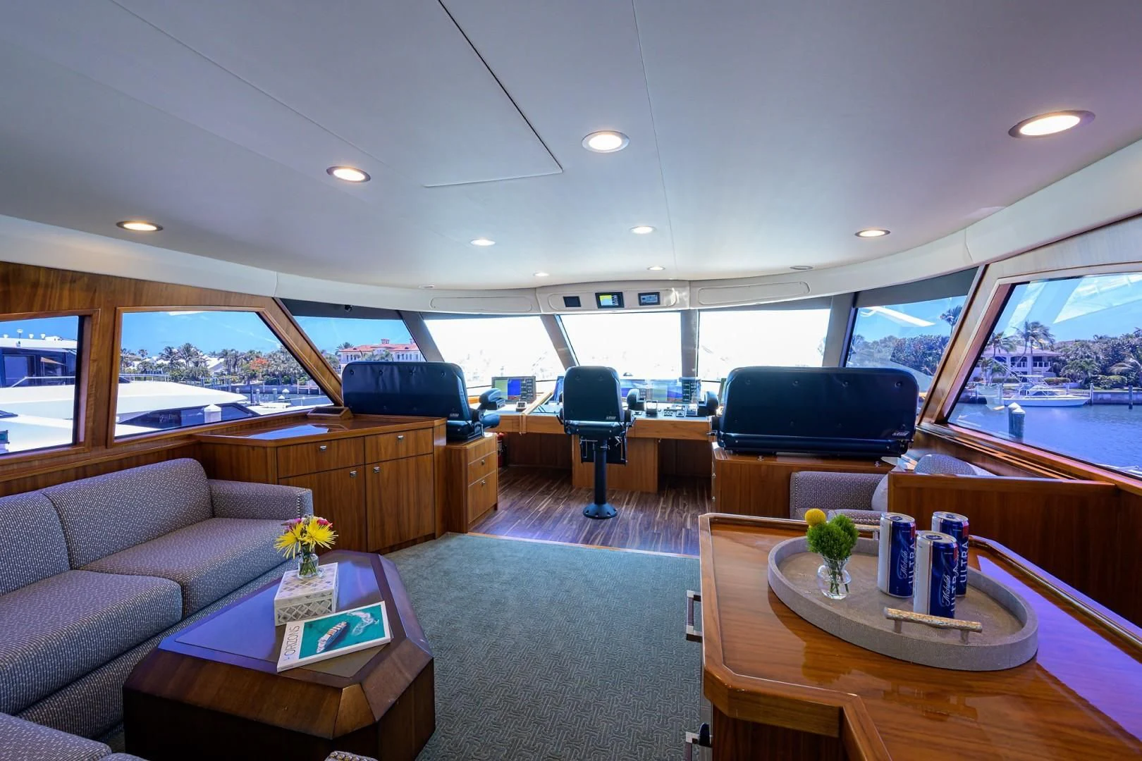 inside of a car aboard SWEETUMS Yacht for Sale